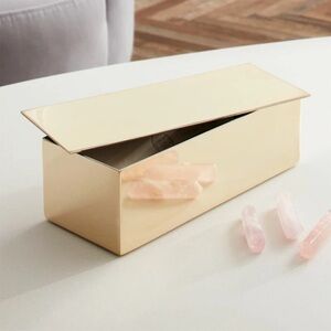 GOOP X CB2 ORO CHAMPAGNE GOLD DECORATIVE STORAGE BOX